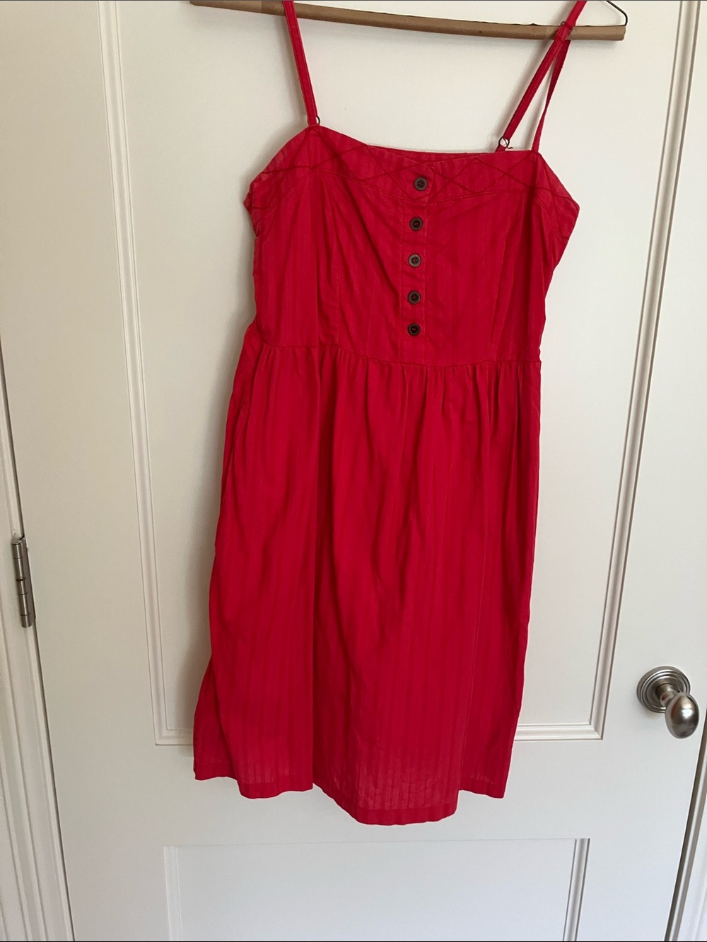 Tula Red Sleeveless Summer Dress with Thin Straps